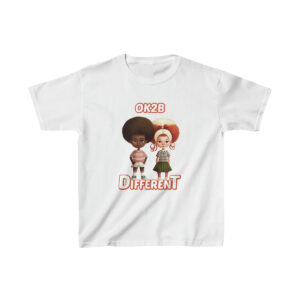 OK2B Different Be Proud of Who You Are Kids Heavy Cotton T-Shirt