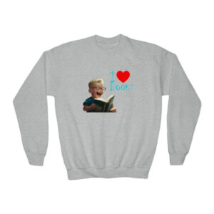 I Love Books, Spreading Empathy and Compassion Youth Crewneck Sweatshirt
