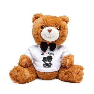 We Love Books, Promoting Critical Thinking and Curiosity Teddy Bear with T-Shirt
