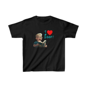 I Love Books, Encouraging a Love of Reading Kids Heavy Cotton T-Shirt