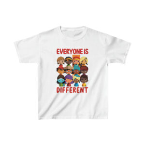 Everyone is Different, Different Is Cool Kids Heavy Cotton T-Shirt