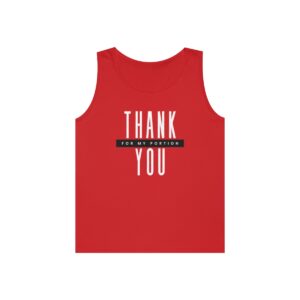 Thank you for My Portion Unisex Heavy Cotton Tank Top